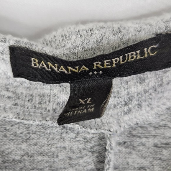 Banana Republic Factory Dress XL Light Gray Knit Drape Neckline Elastic Waist - Picture 6 of 11